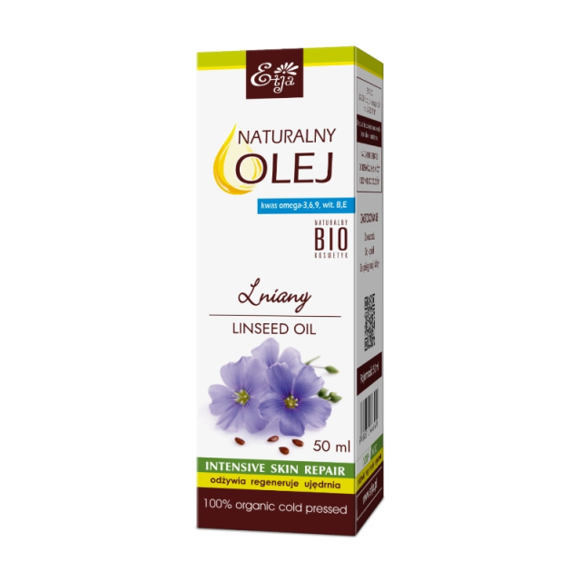 Olej lniany BIO - Zimnotłoczony olej do twarzy i włosów | Etja