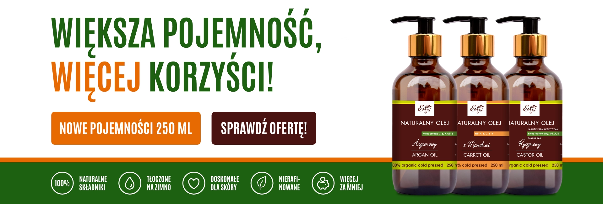 Oleje pojemność 250 ml